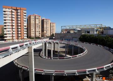 Rampa circular del parking de Feria Valencia